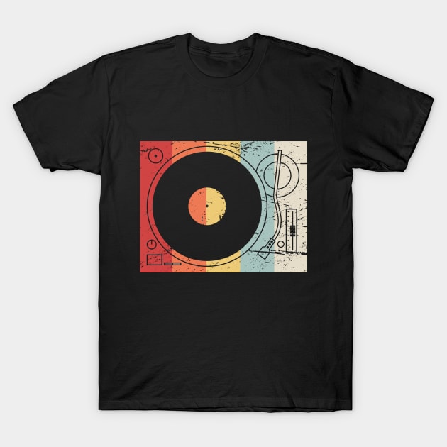 Retro 70s Record Player T-Shirt by MeatMan